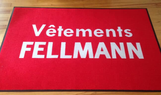 Tapis logo pour le magasin d'habillement FELLMANN (Altkirch, Haut-Rhin , Alsace)