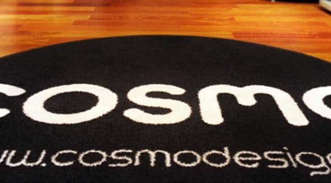 Tapis logo personnalisé rond (forme ronde) avec bordures