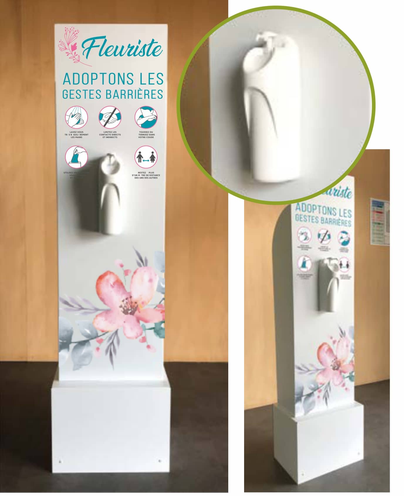 Distributeur de gel hydroalcoolique personnalisé Distributeur de gel hydroalcoolique personnalisé