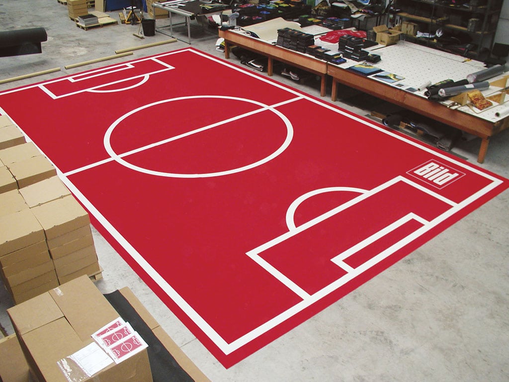 Moquette sur-mesure terrain de foot