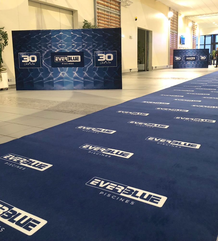 Moquette personnalisé salon événementiel